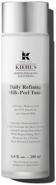 Kiehl's Daily Refining Milk-Peel Toner, Gentle Exfoliating Facial Toner, Refines Skin Texture, Brightens & Softens Skin, Restores Moisture, with Lipo-Hydroxy Acid & Almond Milk - 6.8 fl oz Kiehl's