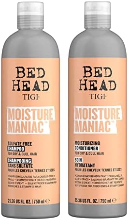 TIGI Bed Head Shampoo and Conditioner For Dry Hair Moisture Maniac Sulfate-Free Shampoo & Moisturizing Conditioner with Argan Oil 25.36 fl oz 2 count Tigi