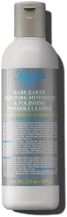 Kiehl's Rare Earth Deep Pore Minimizing & Polishing Powder Cleanser, Face Wash for Oily Skin, Refines Skin Texture, Reduces Excess Oil, with Amazonian White Clay & Alpha Hydroxy Acids - 3.5 fl oz Kiehl's