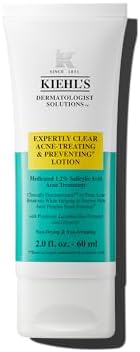 Kiehl's Expertly Clear Moisturizer with 1.2% Salicylic Acid & 2% Niacinamide, Hydrating Acne Treatment, Fades Post-acne Marks, Corrects Uneven Texture & Tone, Prevents Future Breakouts - 2 fl oz Kiehl's