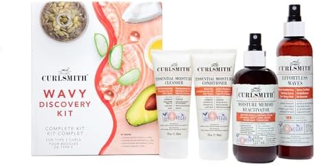 Curlsmith - Wavy Wash Day Discovery Kit | Complete Wash Day Kit, Perfect for People with Type 2 Curls | Cleanse, Control Frizz, Nourish & Hydrate Hair to Enhance Natural Waves Curlsmith