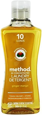 Method - Laundry Detergent 4x Concentrated 10 HE Loads Tough On Dirt + Stains Ginger Mango - 8.1 fl. oz. Method