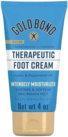 Gold Bond Foot Cream, Triple Action Relief 4 fl oz (118 ml)(Pack of 6) Gold Bond