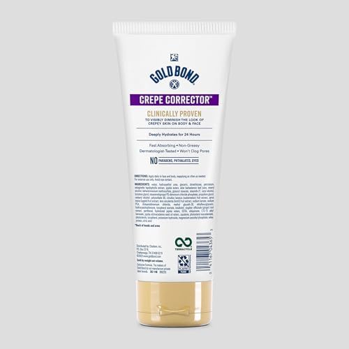 Gold Bond Age Renew Neck & Chest Firming Cream, 2 oz., Clinically Tested Skin Firming Cream Age Renew Crepe Corrector Body Lotion, Replenishing & Smoothing Formula, 8 oz. Gold Bond