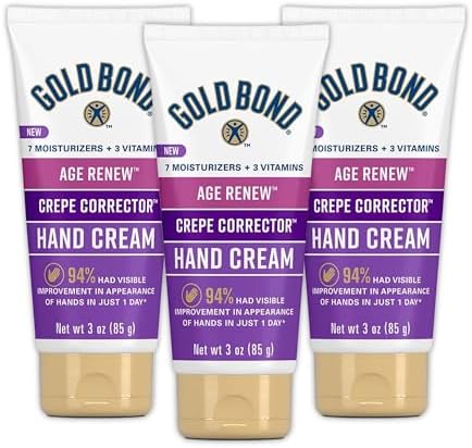 Gold Bond Age Renew Crepe Corrector Hand Cream, Replenishing & Smoothing Formula, 3 oz. (Pack of 3) Gold Bond