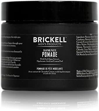 Brickell Men's Products Shaping Paste Pomade For Men, All Natural, Texturizing Wax Pomade, 2 Ounce, Scented Brickell Men's Products