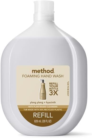 Method Foaming Hand Soap Refill, Ylang Ylang + Hyacinth, Biodegradable Formula, 28 Fl Oz (Pack of 1) Method