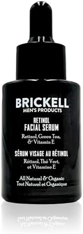 Brickell Men's Retinol Skin Care Serum Treatment For Firming Face Lines & Eye Wrinkles, Deep Hydrating Facial Skincare Serum For Anti-Aging, Fragrance Free, 1 Ounce Brickell Men's Products