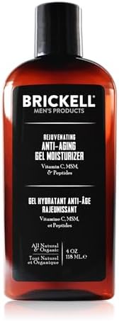 Brickell Men's Rejuvenating Anti-Aging Gel Moisturizer For Men, Natural and Organic, Fast Absorbing Moisturizer Reduces Fine Lines and Wrinkles (Scented, 4 oz) Brickell Men's Products