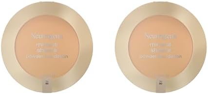 Neutrogena Mineral Sheers Compact Powder Foundation, Lightweight & Oil-Free Mineral Foundation, Fragrance-Free, Classic Ivory 10,.34 oz (Pack of 2) Neutrogena