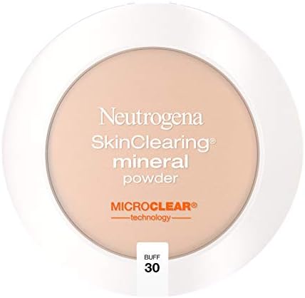 Neutrogena SkinClearing Mineral Acne-Concealing Pressed Powder Compact, Shine-Free & Oil-Absorbing Makeup with Salicylic Acid to Cover, Treat & Prevent Acne Breakouts, Buff 30, .38 oz Neutrogena