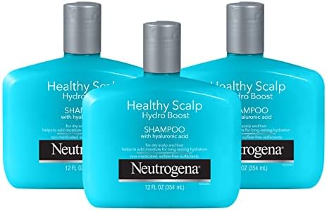 Neutrogena Moisturizing Healthy Scalp Hydro Boost Shampoo for Dry Hair and Scalp, with Hydrating Hyaluronic Acid, pH-Balanced, Paraben & Phthalate-Free, Color-Safe, 12 fl oz Neutrogena