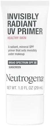 Neutrogena Healthy Skin Invisibly Radiant UV Face Primer with SPF 30, Mineral SPF Primer Sets Invisibly Under Makeup, Broad Spectrum SPF 30 Sunscreen, Suitable for All Skin Types, 1 fl. oz Neutrogena