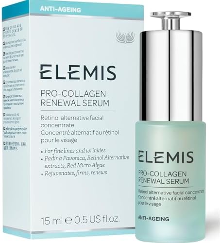 ELEMIS Pro-Collagen Renewal Serum Retinol Alternative Facial Concentrate Rejuvenates, Firms and Reduces the Look of Fine Lines and Wrinkles 15 mL Elemis