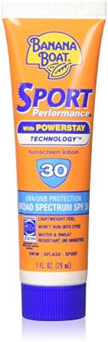 Banana Boat Sport Ultra SPF 30 Sunscreen Lotion, 1oz | Travel Size Sunscreen, Banana Boat Sunscreen SPF 30 Lotion, Oxybenzone Free Sunscreen, Sunblock Lotion Sunscreen, Mini Sunscreen SPF 30, 1oz Banana Boat