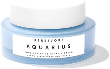 HERBIVORE Aquarius Pore Purifying Clarity Cream – Daily Moisturizer with BHA to Clean Pores & Balance Oily Skin for a Soft, Matte Finish, Plant-based, Vegan, Cruelty-free, 50mL / 1.7 oz Herbivore