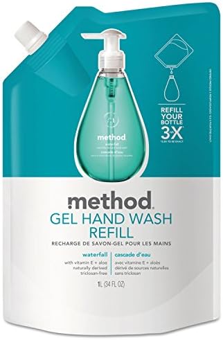 Gel Hand Wash Refill Pouch, Waterfall, 34 oz Method