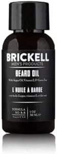 Brickell Men's Beard Oil for Men, Natural and Organic Argan and Jojoba Oil to Strengthen and Soften Hair, 1 Ounce, Scented Brickell Men's Products