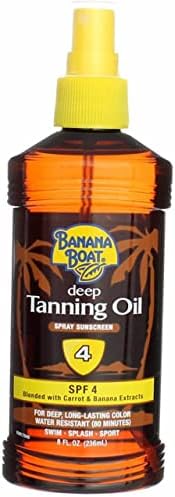 Banana Boat Deep Tanning Spray with Coconut Oil SPF 4, 8 Ounces each (Value Pack of 5) Banana Boat