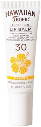 Hawaiian Tropic Pineapple Lip Balm SPF 30, 0.3oz - Beach Essentials, Lip Sunscreen with SPF 30, 0.3oz Hawaiian Tropic