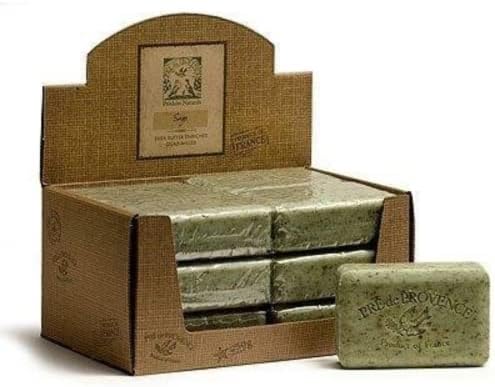 Case of 12 bars Pre de Provence 250g Sage Shea Butter Enriched Triple Milled Soap Pré de Provence