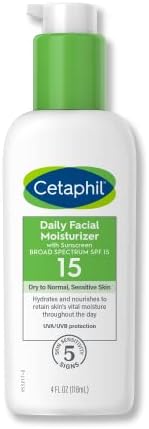 Cetaphil Daily Facial Moisturizer, SPF 15, Fragrance Free, 4 Oz Cetaphil