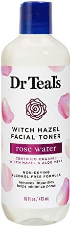 Teal’s Witch Hazel Facial Toner, Rose Water, 16 fl. oz. Dr. Teal's