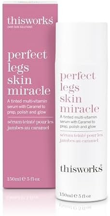 This Works Perfect Legs Skin Miracle | Tinted Serum for Radiant, Even-Toned Legs | Enriched with Vitamin C & E for Nourishment | Hydrates, Smooths & Enhances Natural Glow, 5 oz / 150ml Thisworks