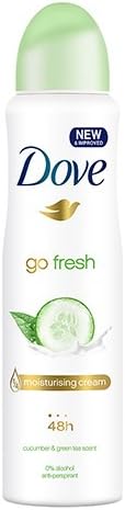 Dove Antiperspirant 48 Hours Body Spray, Go Fresh Cucumber & Green Tea Deodorant,150 ML / 5 Fl.Oz Dove