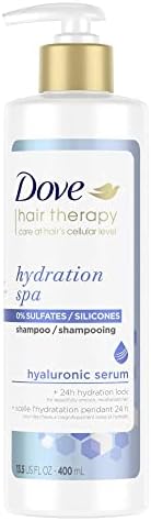 Dove Hair Therapy Hydration Spa Shampoo for Dry Hair with Hyaluronic Serum, 13.5 Fl Oz Dove