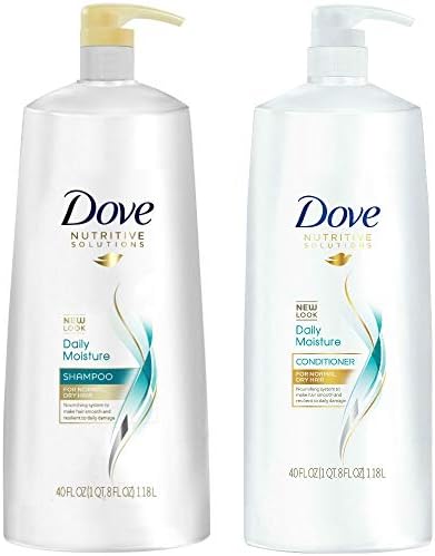 Dove Nutritive Solutions Daily Moisture, Shampoo and Conditioner Duo Set, 40 Ounce Pump Bottles Dove