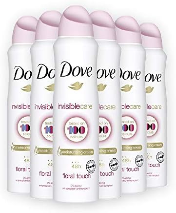 Dove Invisible Care, Floral Touch Antiperspirant Deodorant Spray, 150ML, 30.42 Fl Oz (Pack of 6) Dove