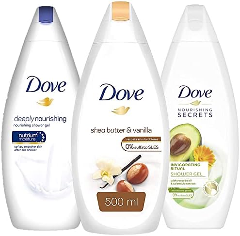 Dove Body Wash Variety 3-Pack – Hydrate, Fresh Care, and Gentle Pamper, 15.22 Oz Ea Dove