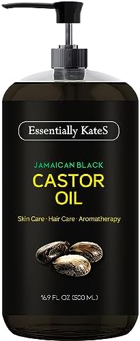 Jamaican Black Castor Oil 16.9 Fl Oz - Rich in Vitamin E, Omega Fatty Acids and Minerals - Carrier Oil for Hair Growth Oil, Eyebrows & Eyelashes, Scalp and Nail Essentially KateS