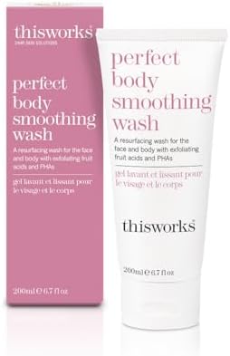 THISWORKS Perfect Smoothing Face & Body Wash, Exfoliating Resurfacing Cleanser, 6.7 Ounce (200ml) Thisworks