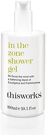 This Works In The Zone Shower Gel | Refreshing Body Wash with Eucalyptus & Frankincense | Cleanses, Soothes, and Revitalizes Skin | Aromatherapeutic Formula, 10.1 oz / 300ml Thisworks