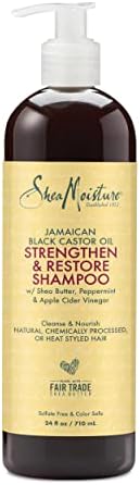 SheaMoisture Strengthen and Restore Shampoo for Damaged Hair Strengthen & Grow to Cleanse and Nourish 24 oz SheaMoisture