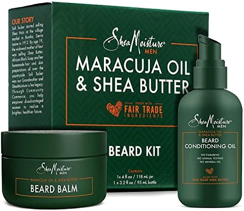 SheaMoisture Beard Care Gift Set – Beard Oil & Beard Balm Scented with Essential Oils, Christmas Gifts for Men (2 Piece Set) SheaMoisture