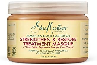 Shea Moisture Jamaican Black Castor Oil Strengthen & Restore Treatment Masque 12 Oz, Pack of 2 SheaMoisture