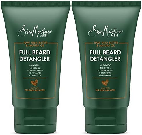 SheaMoisture Men Full Beard Detangler and Conditioner with Maracuja Oil & Shea Butter - Rich Moisturizing Cream to Soften and Detangle, Pack of 2-4 Oz Ea SheaMoisture