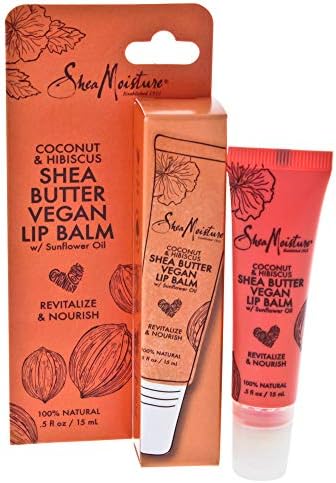 Shea Moisture Coconut & Hibiscus Butter Lip Balm Care for Unisex, 0.5 Ounce SheaMoisture