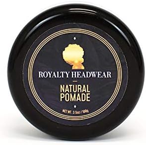 Natural Wave Pomade – Silky & Moisturized Hair, Strong Hold, Easy Wash – Men’s Grooming Supplies, Natural Ingredients (3.5oz) Royalty Headwear