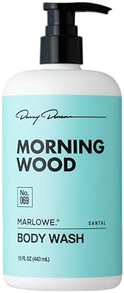 MARLOWE. x Danny Duncan No. 069 Morning Wood Mens Body Wash 15 Fl Oz, Moisturizing Natural Willow Bark & Green Tea Extracts, Refreshes, Santal Scent Marlowe.