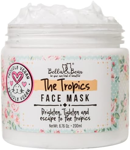 Bella & Bear the tropics face mask, White, 7.7 Ounce Bella and Bear