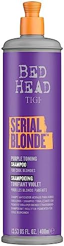 TIGI Bed Head Purple Toning Shampoo for Chemically Treated Hair Serial Blonde Sulfate-Free Shampoo 13.53 fl oz Tigi