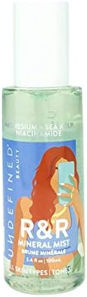 Undefined Beauty R&R Mineral Mist Soothing + Balancing Toner Spray infused with Niacinamide, Sea Kelp, Tremella Mushroom, 3.4oz undefined