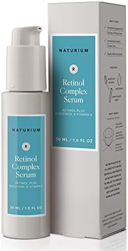 Naturium Retinol Complex Serum, Encapsulated Retinols & Bakuchiol, Refining & Smoothing Facial Serum, 1 oz Naturium