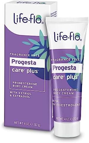 Life-Flo Progesta-Care Plus, Progesterone Cream for Women with 20mg USP Progesterone & Phytoestrogens, May Help Support a Woman’s Healthy Balance at Midlife, Fragrance Free, Made Without Parabens, 4oz Life-flo