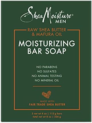 SheaMoisture Men Bar Soap Cleanser to Clean and Hydrate Skin Moisturizing, Creamy Vanilla Bean, 8 Oz, 2 Count SheaMoisture