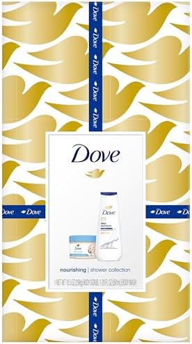 Dove Nourishing Care Gift Set – Deep Moisture Body Wash + Crushed Macadamia & Rice Milk Exfoliating Body Polish (2 Piece Set) Dove